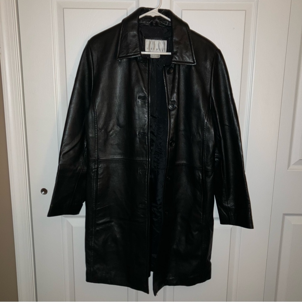 Nine West Genuine Leather Trench Coat